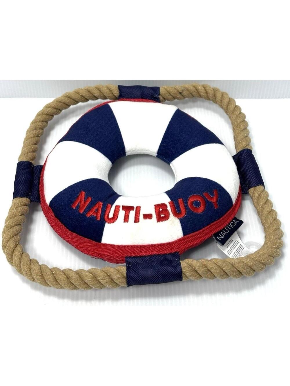 Nautica Nauti Buoy Dog Toy Rope Lifesaver Nautical Tug Fetch Pet Toy Play NEW